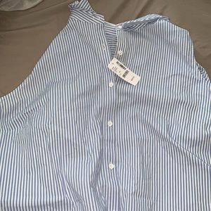 ADDITIONAL ELLE STRIPPED BLUE TOP - 3X